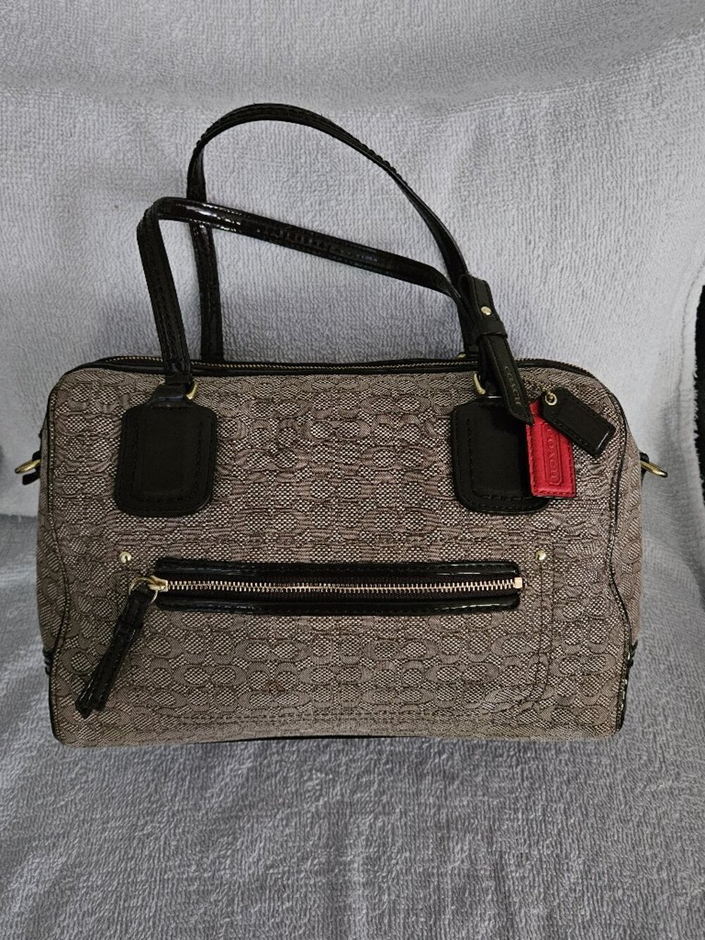Coach Poppy Signature C Mini Oxford East/West Satchel